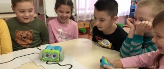 Summary of an ICT lesson for older preschoolers “Getting to know the Botley robot”