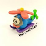 cartoon helicopter plasticine craft