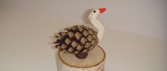 Birds made from pine cones: children&#39;s crafts made from natural materials